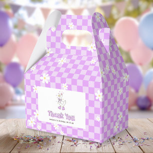 Caixinha De Lembrancinhas Roxo Um Ganso Bobo - Menina Primeiro Aniversário