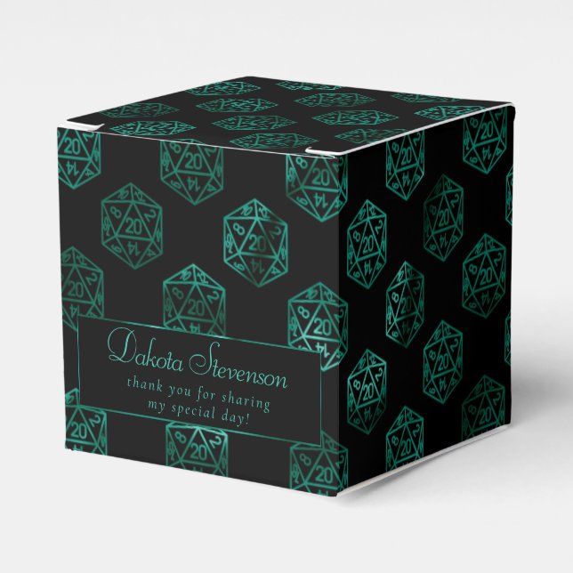 Caixinha De Lembrancinhas RPG Dice | Personalização do Tabletop Gamer do Eme (Frente)