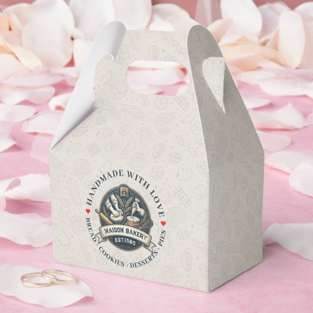 Caixinha De Lembrancinhas Rustic Bakery Store Pastry Dessert Sweet Cake Shop (Casamento)