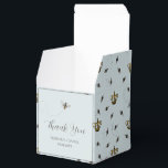 Caixinha De Lembrancinhas Rustic Blue Bees and Gold Crown Queen Bee<br><div class="desc">These Rustic Blue Bees and Gold Crown Queen Bee Favor Boxes feature hand-drawn buzzing bees amidst royal gold crowns against an elegant soft blue background.

Ideal for weddings or other special events,  these elegant and chic favor boxes are sure to delight your loved ones.</div>