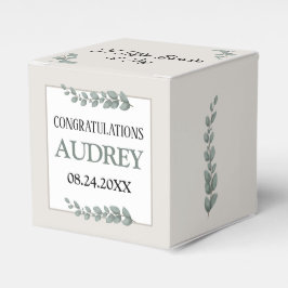 Caixinha De Lembrancinhas Rustic Eucalyptus 2"w x 2"l x 2"h