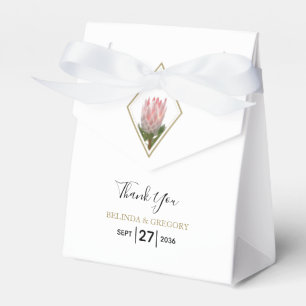 Caixinha De Lembrancinhas Rustic King Protea Wedding