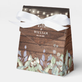 Caixinha De Lembrancinhas Rustic Wood String Luz Greenery Foliage Casamento