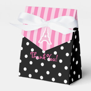Caixinha De Lembrancinhas Saco de Favor de Aniversário Rosa Torre Eiffel Par