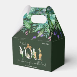 Caixinha De Lembrancinhas Safari Animal Jungle Green Chá de fraldas