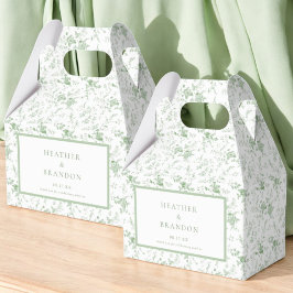 Caixinha De Lembrancinhas Sage Green Toile Vintage Casamento Floral