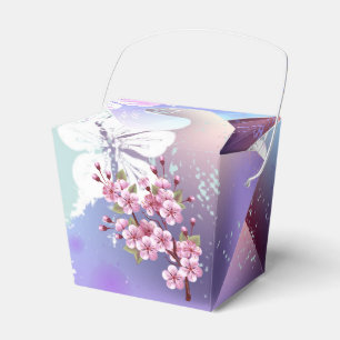 Caixinha De Lembrancinhas Sakura rosa no fundo da pintura