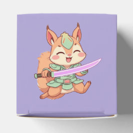 Caixinha De Lembrancinhas Samurai Esquilo Kawaii.
