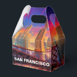 Caixinha De Lembrancinhas San Francisco Skyline Abstrato Art<br><div class="desc">Adicione um toque moderno ao seu evento com esta caixa de favoritos com a arte da linha do horizonte de São Francisco. Perfeito para casamentos,  festas ou presentes corporativos.</div>