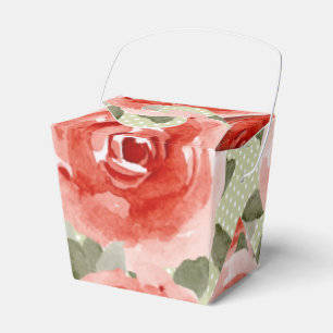 Caixinha De Lembrancinhas Saque de Rosas Vermelhas em Aquarela