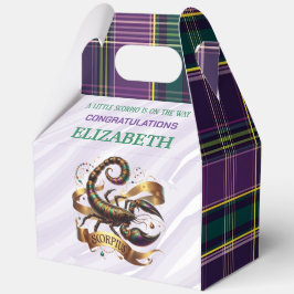 Caixinha De Lembrancinhas Scorpio Zodiac Baby Shower 5"w x 3"l x 6.5"h