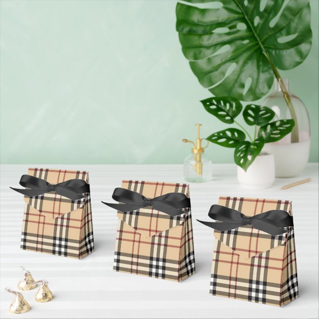 Caixinha De Lembrancinhas Scottish Tartan Pattern     (Múltiplo)