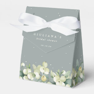 Caixinha De Lembrancinhas Seafoam Green Snowberry+Eucalyptus Chá de panela