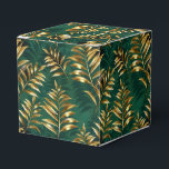 Caixinha De Lembrancinhas Seamless pattern with golden ferns<br><div class="desc">Seamless pattern of gold,  jewelry,  shiny fern branches and leaves on green,  woodland,  textured background. Golden fern.</div>