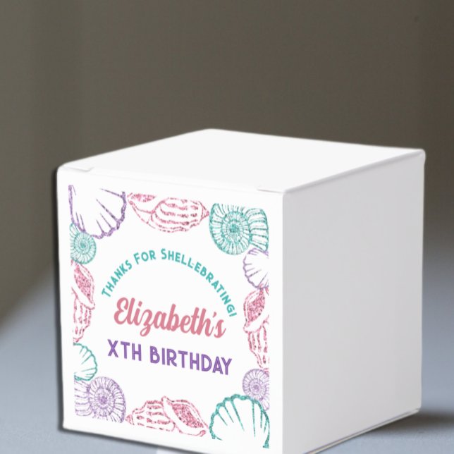 Caixinha De Lembrancinhas Seashell Girls Birthday (Criador carregado)