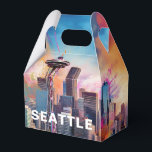 Caixinha De Lembrancinhas Seattle Skyline Abstrato Art<br><div class="desc">Adicione um toque moderno ao seu evento com esta caixa de favoritos com a arte do horizonte de Seattle abstrato. Perfeito para casamentos,  festas ou presentes corporativos.</div>