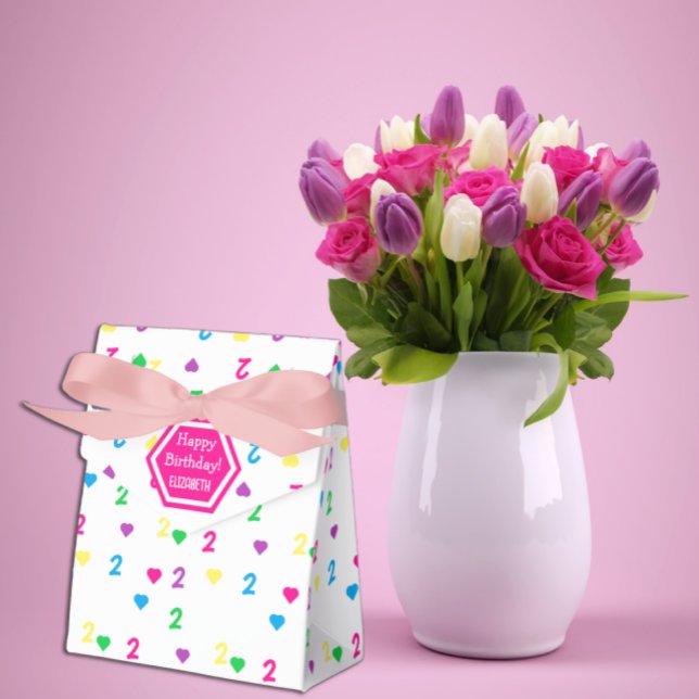 Caixinha De Lembrancinhas Segundo aniversário Arco-Íris (Criador carregado)