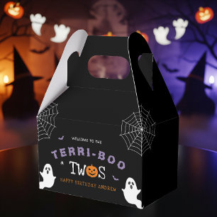 Caixinha De Lembrancinhas Segundo aniversário de Halloween Terri-Boo Twos Gh