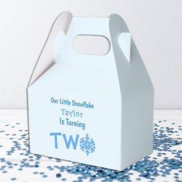 Caixinha De Lembrancinhas Segundo aniversário Pequeno Floco de Neve