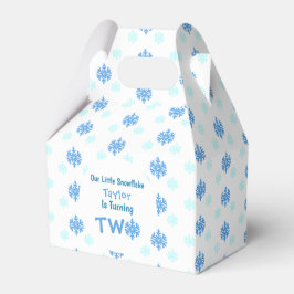 Caixinha De Lembrancinhas Segundo aniversário Pequeno Floco de Neve