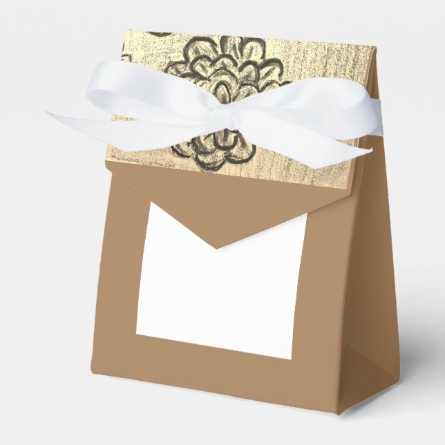 Caixinha De Lembrancinhas Sepia Marigolds (Frente)