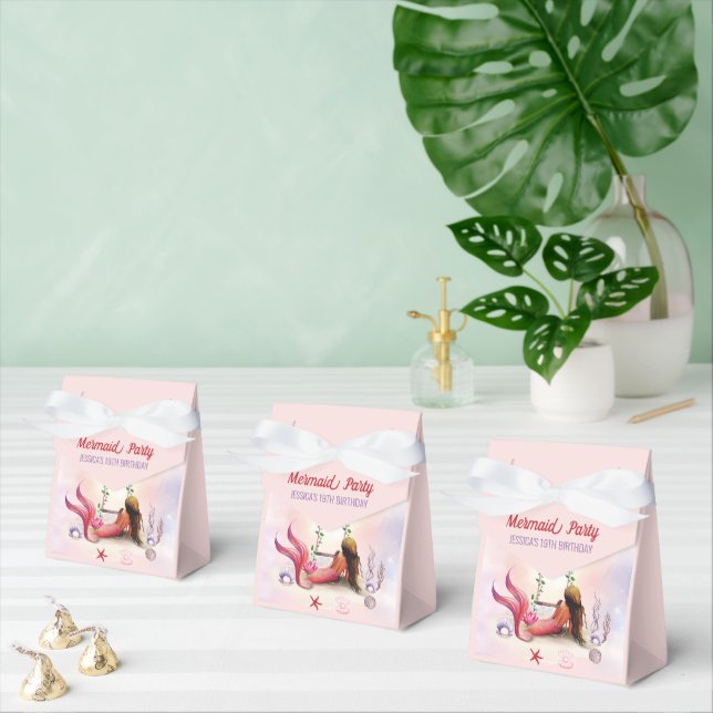 Caixinha De Lembrancinhas Sereia Sob A Festa de aniversário Do Mar (Múltiplo)