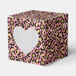 Caixinha De Lembrancinhas Série de Design Leopardo Rosa e Dourado 15 