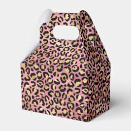 Caixinha De Lembrancinhas Série de Design Leopardo Rosa e Dourado 15