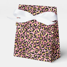 Caixinha De Lembrancinhas Série de Design Leopardo Rosa e Dourado 15