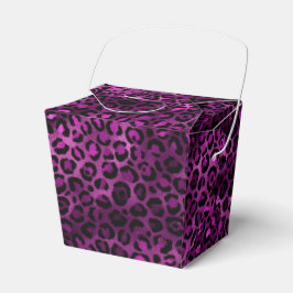 Caixinha De Lembrancinhas Série de Design Leopardo Roxo e Dourado 3 