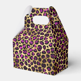 Caixinha De Lembrancinhas Série Design Leopardo Roxo e Dourado 4