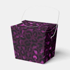 Caixinha De Lembrancinhas Série Design Leopardo Roxo e Dourado 5