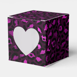 Caixinha De Lembrancinhas Série Design Leopardo Roxo e Dourado 5