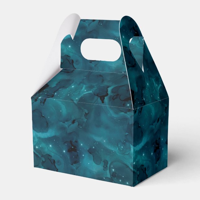 Caixinha De Lembrancinhas Série Teal Galaxy Design 5    (Frente)