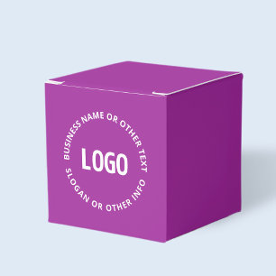 Caixinha De Lembrancinhas Seu Logotipo & Texto Personalizável Violeta Roxo