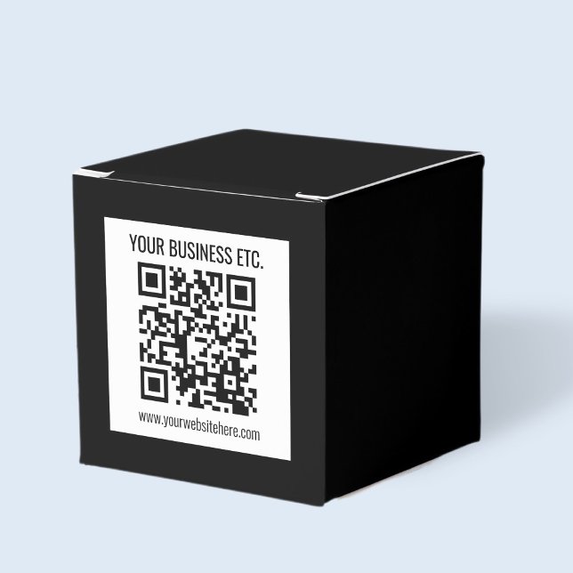 Caixinha De Lembrancinhas Seu nome comercial e código QR editável (Criador carregado)