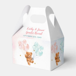 Caixinha De Lembrancinhas Sexo do Urso Revelam o Balão Cor-de-Rosa e Azul