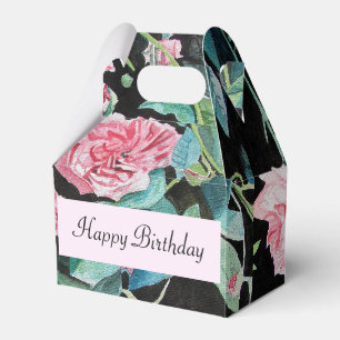 Caixinha De Lembrancinhas Shabby Rosa Rosa Rosa Floral Birthday Cake Box