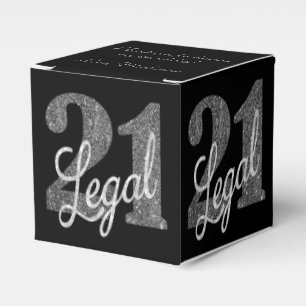 Caixinha De Lembrancinhas Silver 21 e Legal   aniversário de 21 anos mínim
