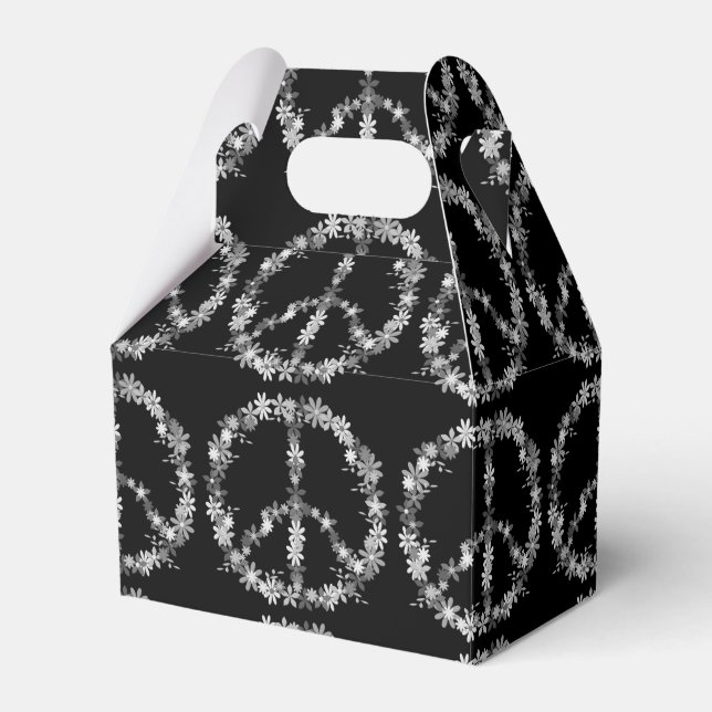 Caixinha De Lembrancinhas Símbolo de paz, potência floral (Frente)