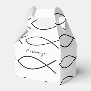 Caixinha De Lembrancinhas Símbolo de Peixe Cristão Ichthys Thunder_Cove