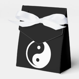 Caixinha De Lembrancinhas Símbolo Yin Yang - tatuagem sólida design 2