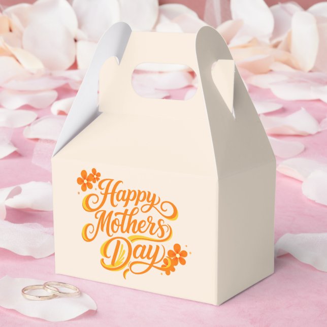 Caixinha De Lembrancinhas Simples Calligraphy Floral Dia das Mães |  (Casamento)