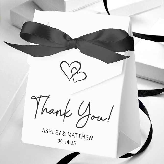 Caixinha De Lembrancinhas Simples Casamento De Corações Obrigado (Criador carregado)