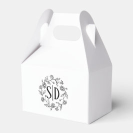 Caixinha De Lembrancinhas Simples contorno de margarida floral para casament