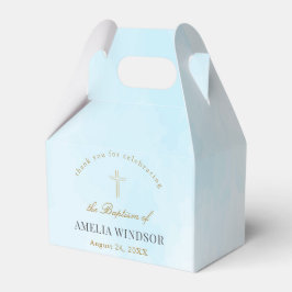 Caixinha De Lembrancinhas Simples Elegante, Dourado Natal De Batismo Cruzado