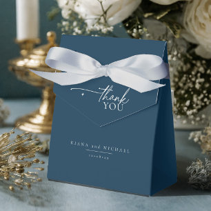 Caixinha De Lembrancinhas Simplesmente Casamento Chic Obrigado Blu Prussiano