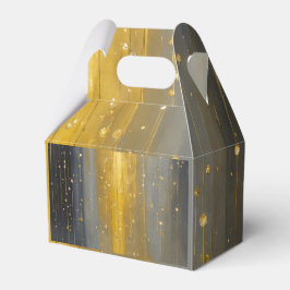 Caixinha De Lembrancinhas "Simplicidade Sublime: Chuva Dourada e Prateada