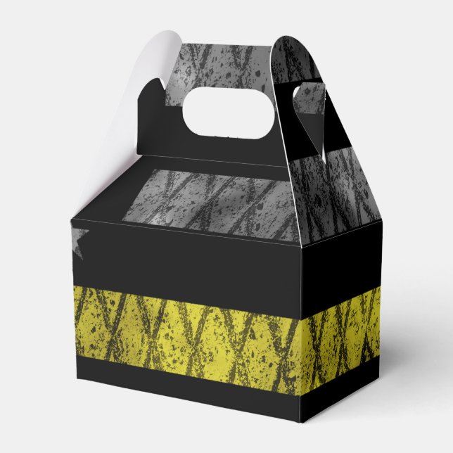 Caixinha De Lembrancinhas Sinalizador de Linha Amarelo Fino do Dispatcher (Frente)