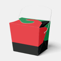 Sinalizador vermelho, preto e verde